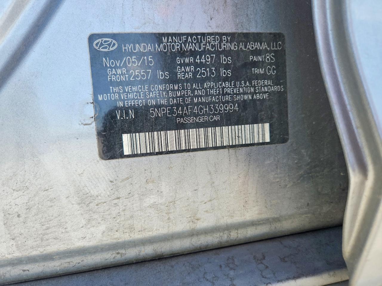 2016 HYUNDAI SONATA SPORT photo 12