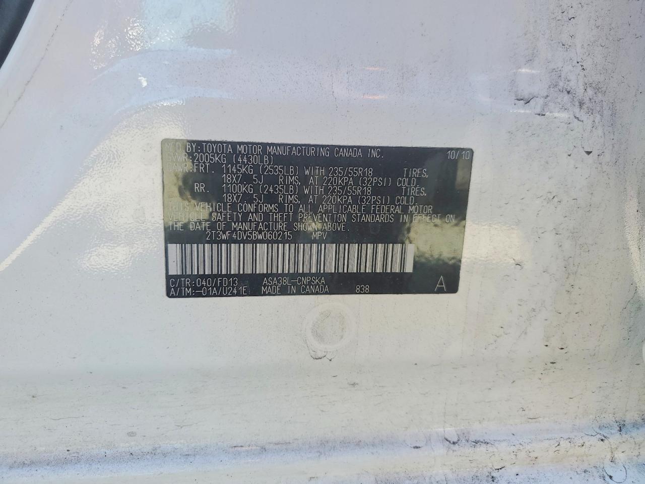 2011 TOYOTA RAV4 SPORT photo 25