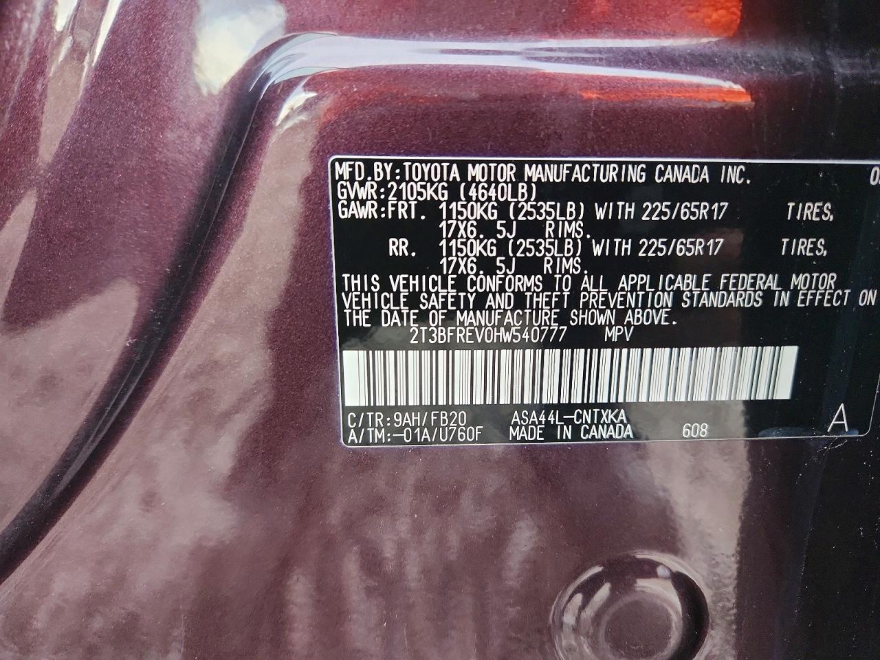 2017 TOYOTA RAV4 LE photo 13