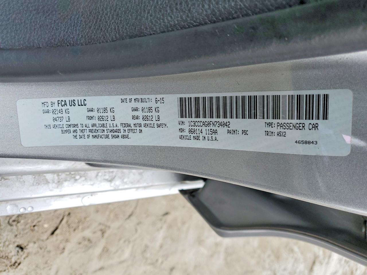 2015 CHRYSLER 200 LIMITED photo 12