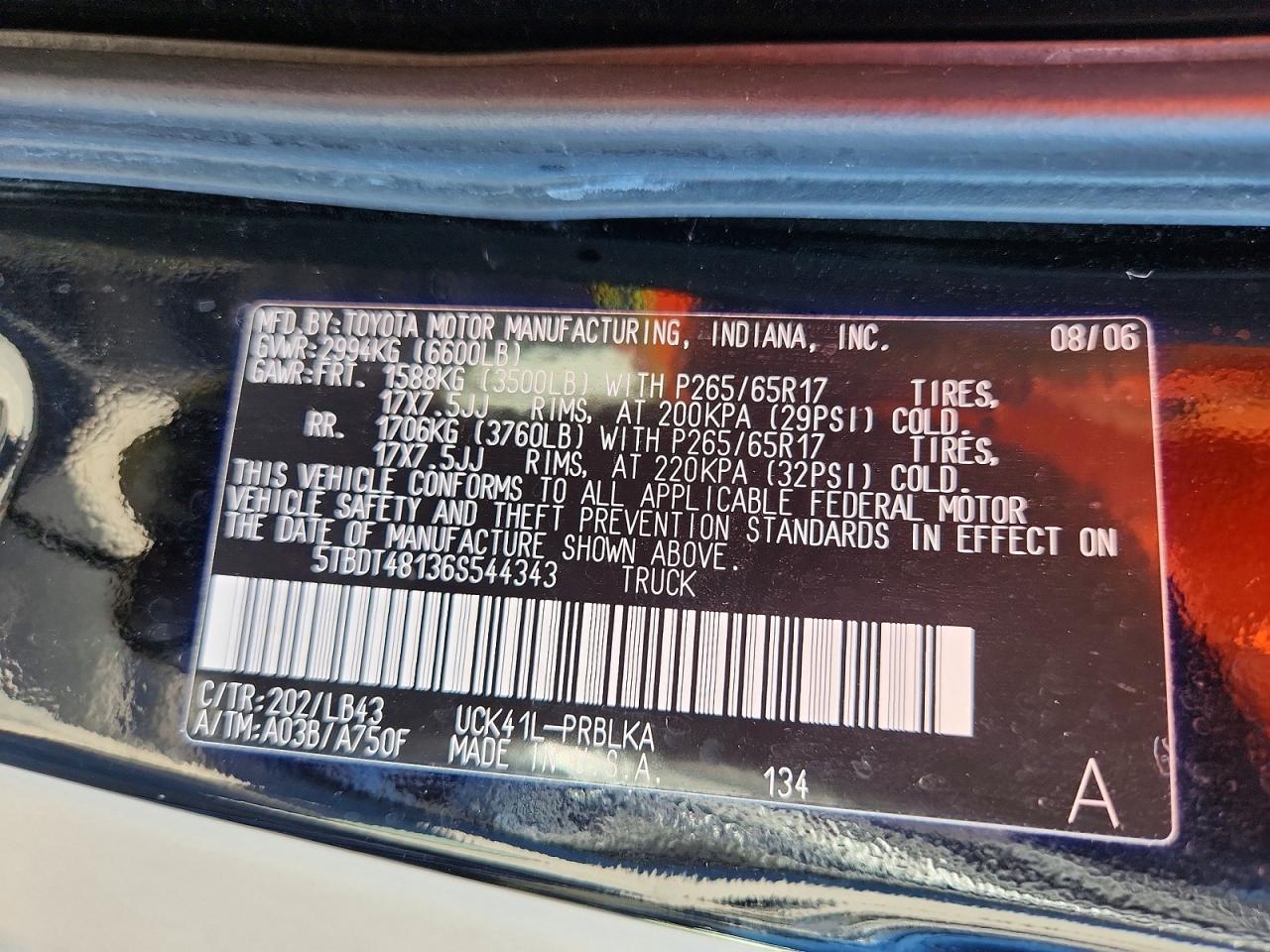 2006 TOYOTA TUNDRA LIMITED photo 25