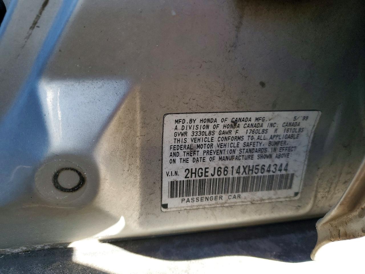 1999 HONDA CIVIC BASE photo 12