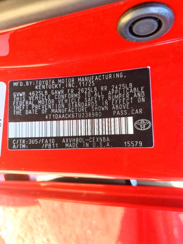 2026 TOYOTA CAMRY LE photo 12