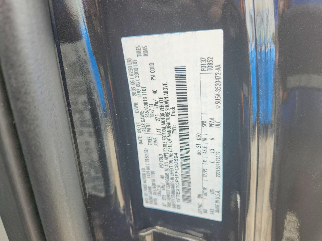 2015 FORD F150 SUPER CAB photo 23