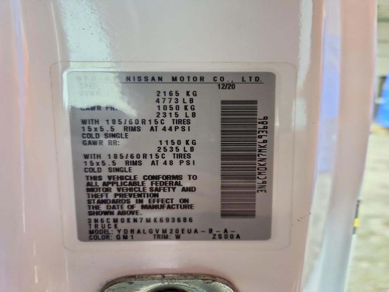 2021 NISSAN NV200 SV photo 23