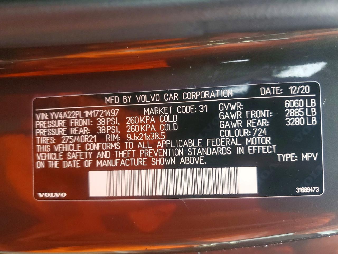 2021 VOLVO XC90 T6 INSCRIPTION photo 14