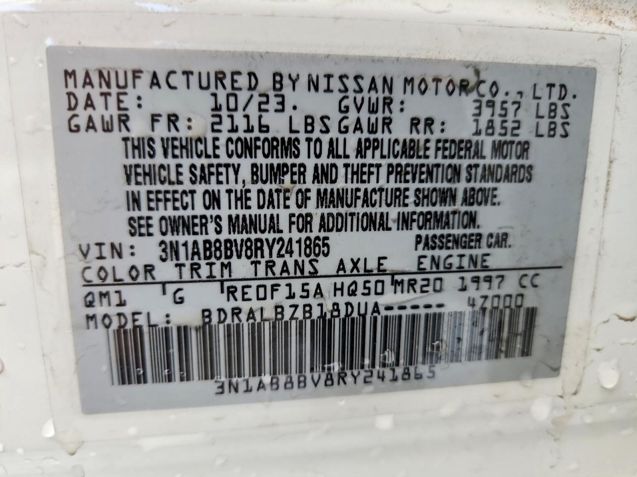 2024 NISSAN SENTRA S photo 13