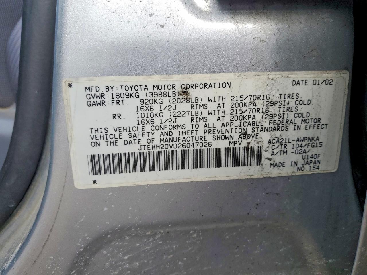2002 TOYOTA RAV4 BASE photo 23