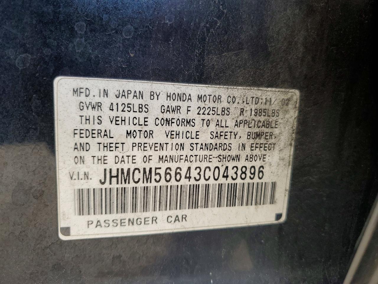 2003 HONDA ACCORD EX photo 23