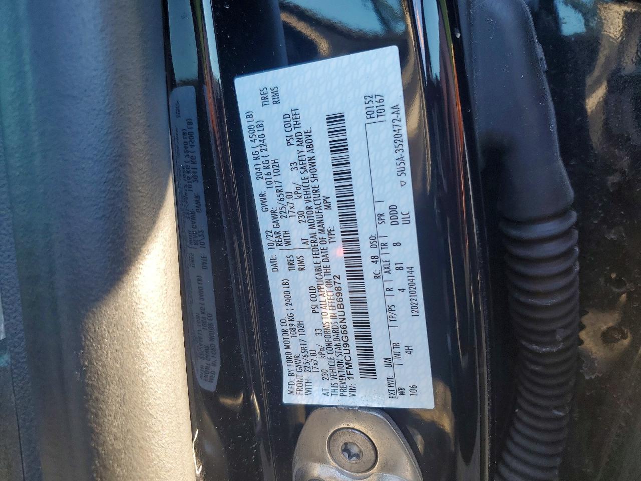 2022 FORD ESCAPE SE photo 14