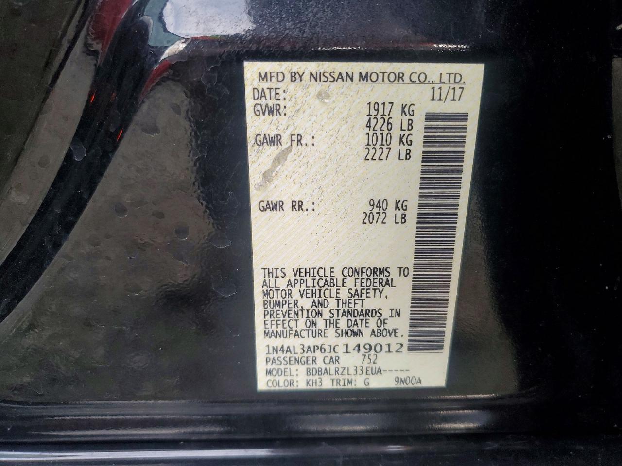 2018 NISSAN ALTIMA photo 13