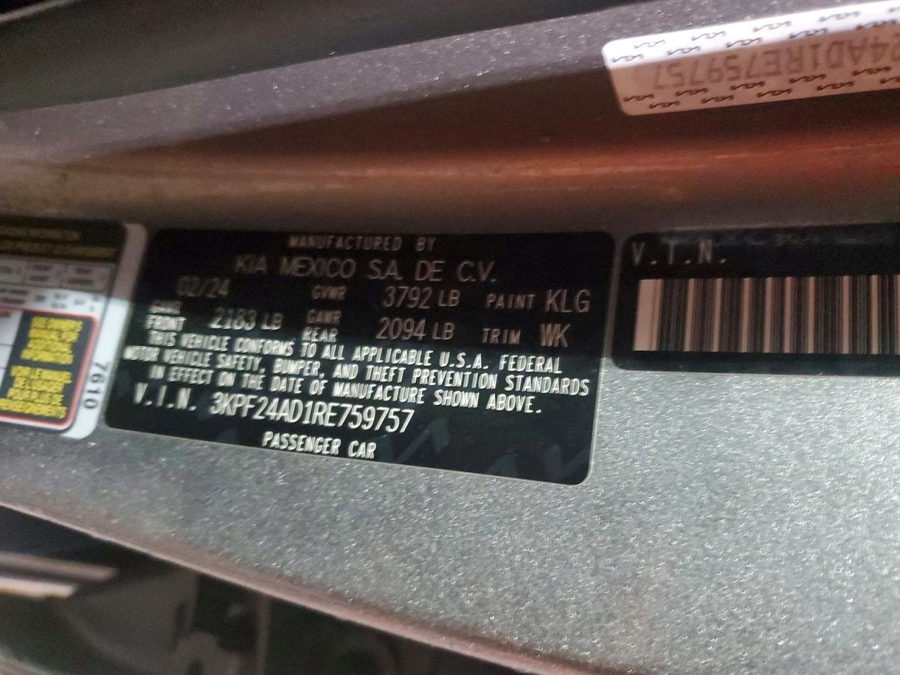 2024 KIA FORTE LXS photo 23