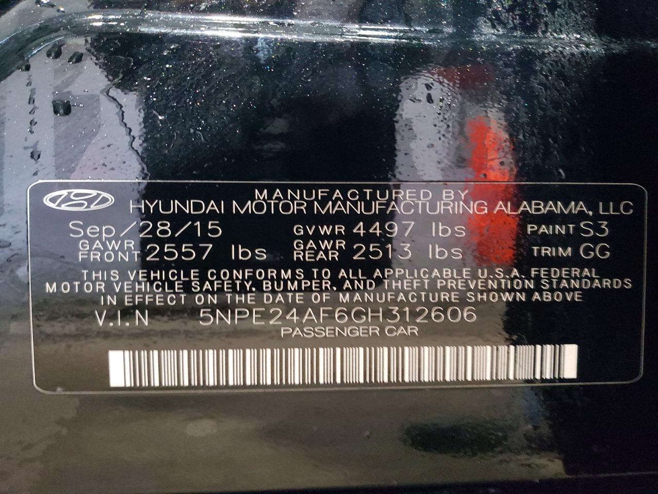 2016 HYUNDAI SONATA SE photo 12