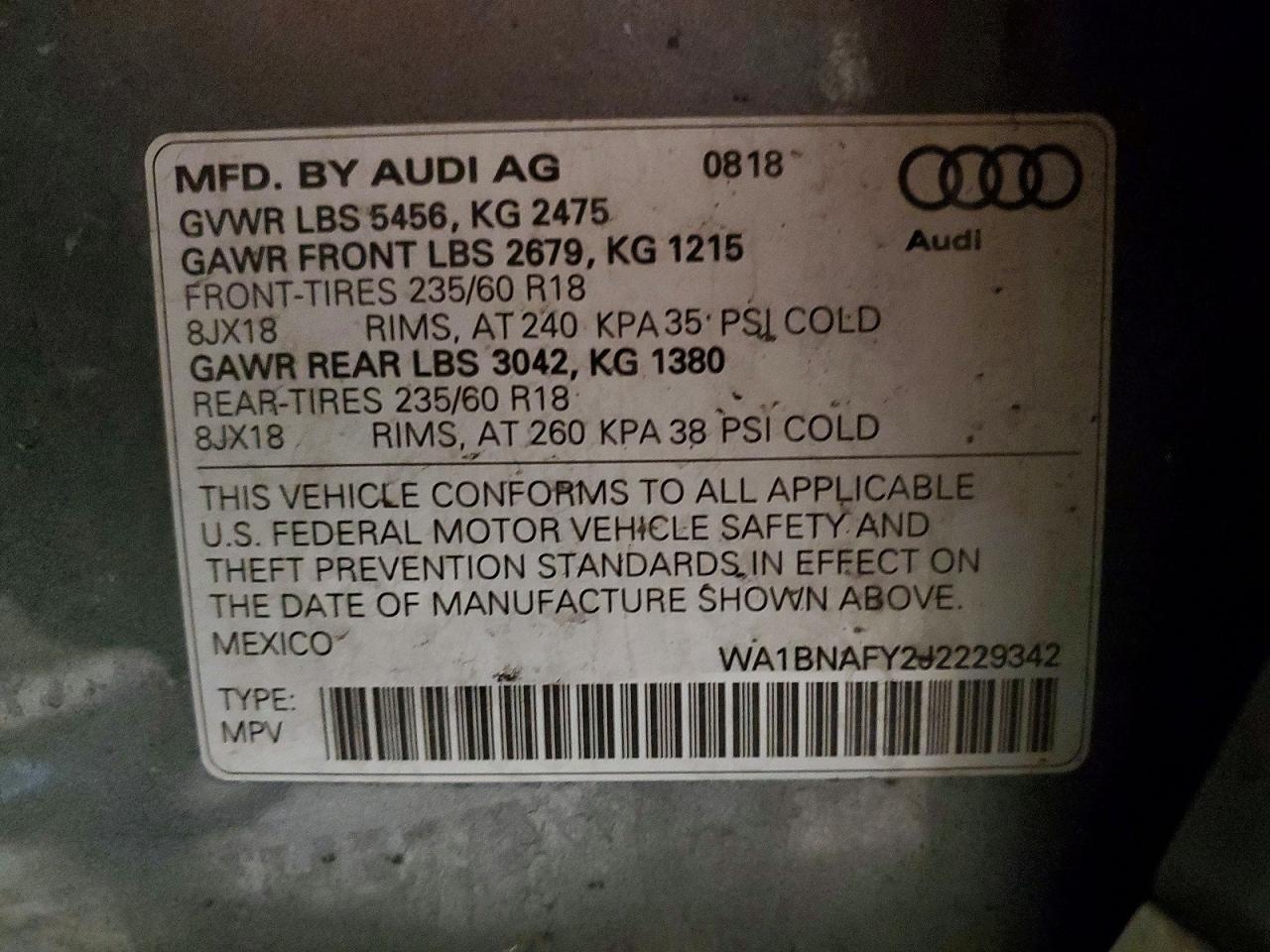 2018 AUDI Q5 PREMIUM PLUS photo 13