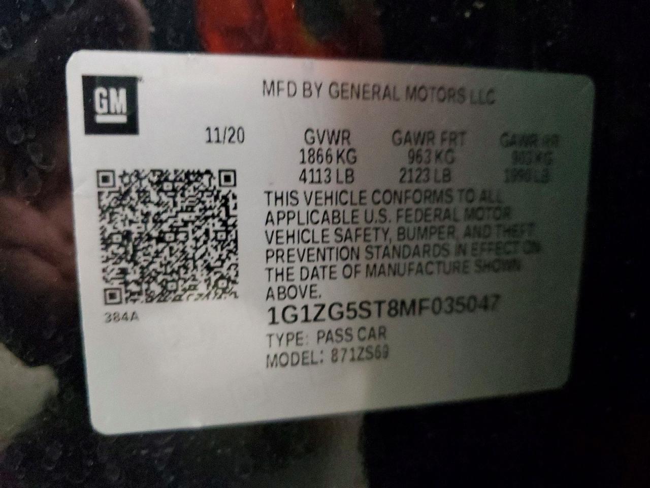 2021 CHEVROLET MALIBU RS photo 34