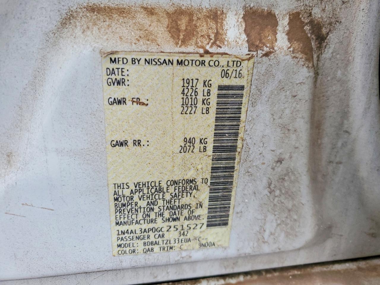 2016 NISSAN ALTIMA 2.5 photo 23