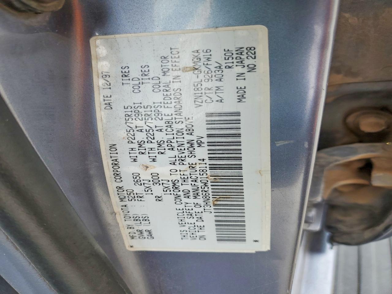 1998 TOYT 4RUNNER photo 25