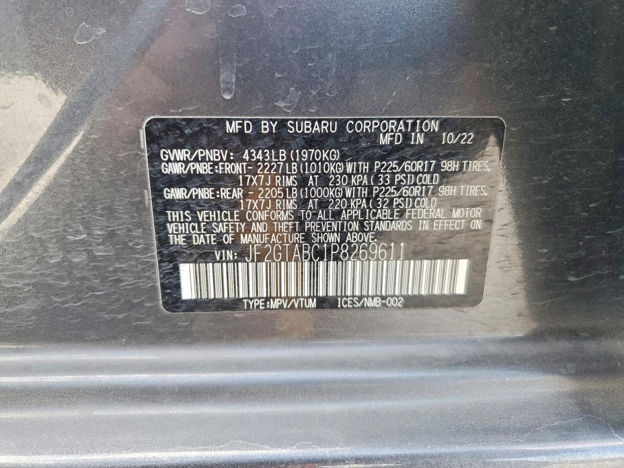 2023 SUBARU CROSSTREK photo 14
