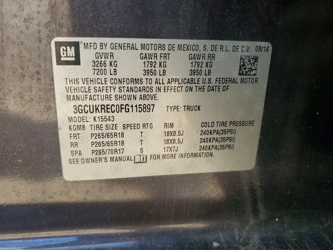 2015 CHEVROLET SILVERADO K1500 LT photo 13