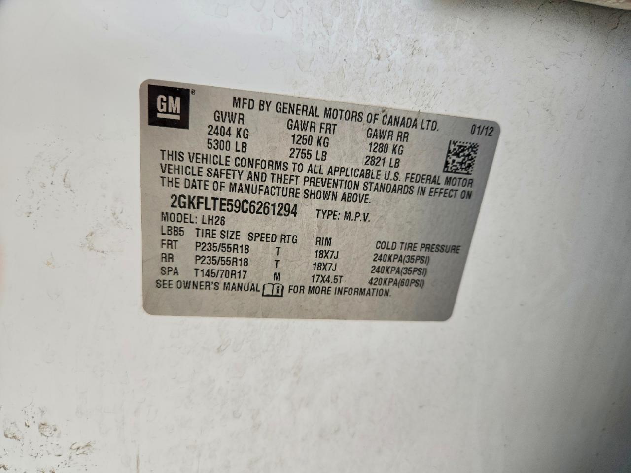 2012 GMC TERRAIN SLE photo 12