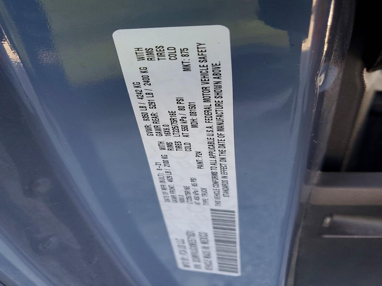 2021 RAM PROMASTER 3500 3500 HIGH photo 13