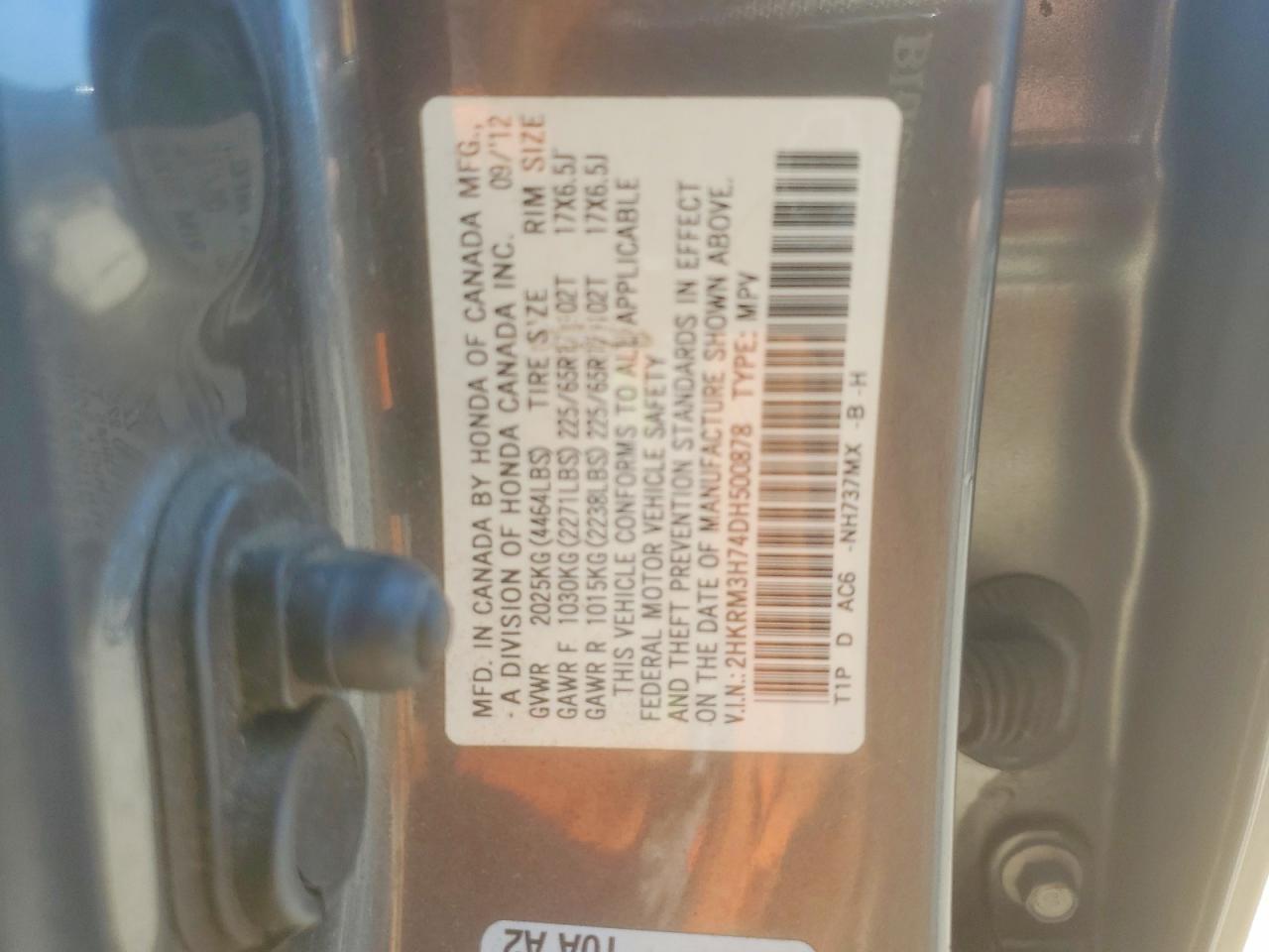 2013 HONDA CR-V EXL photo 14