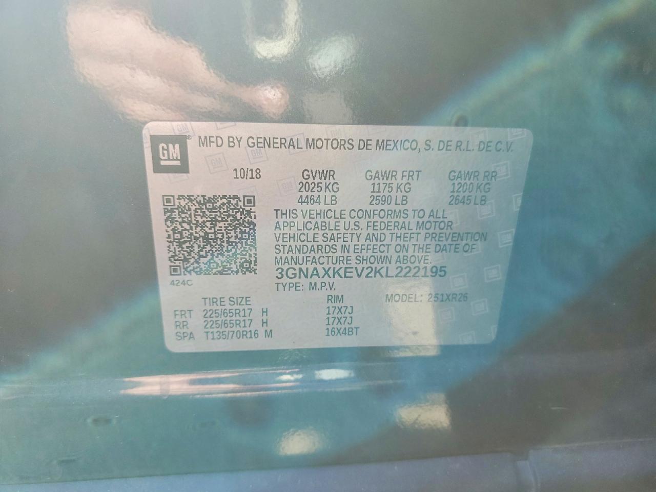 2019 CHEVROLET EQUINOX LT photo 13