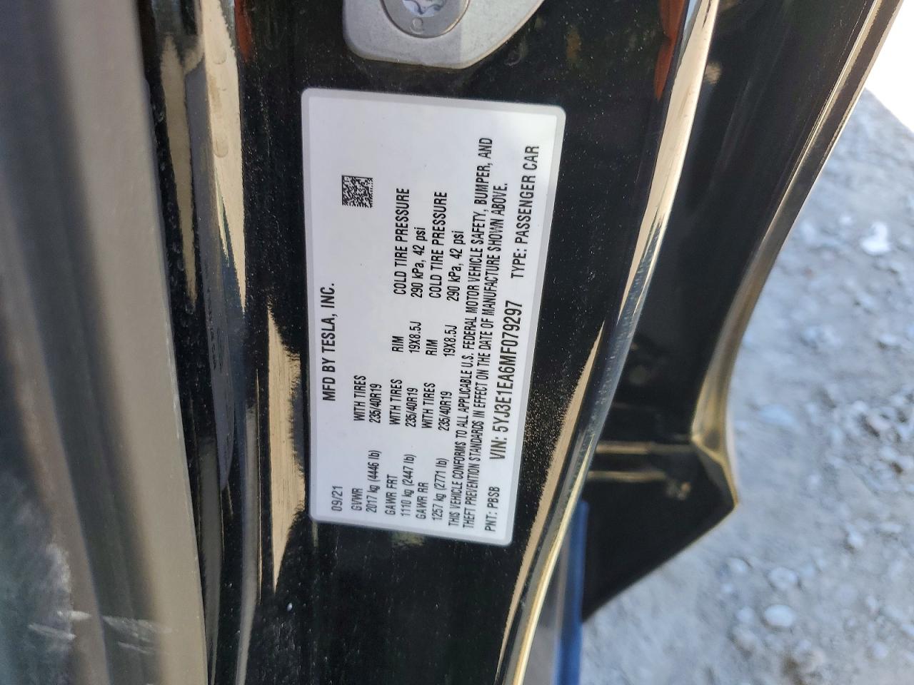 2021 TESLA MODEL 3 photo 13