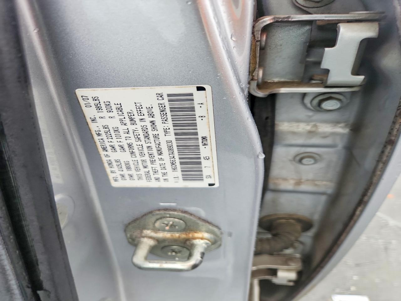 2007 HONDA ACCORD SE photo 23