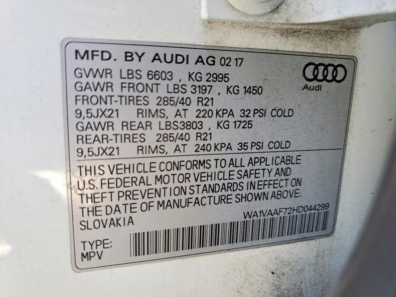 2017 AUDI Q7 PRESTIGE photo 13