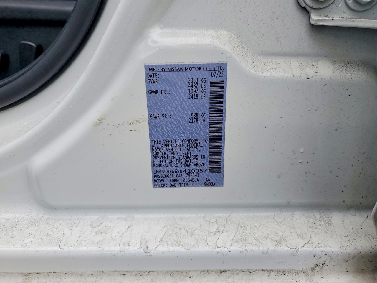 2025 NISSAN ALTIMA 2.5 SL photo 34