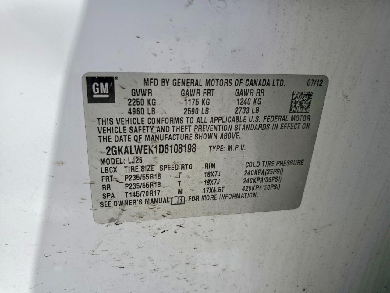 2013 GMC TERRAIN SLT photo 12