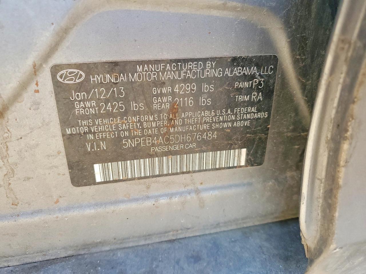 2013 HYUNDAI SONATA GLS photo 23