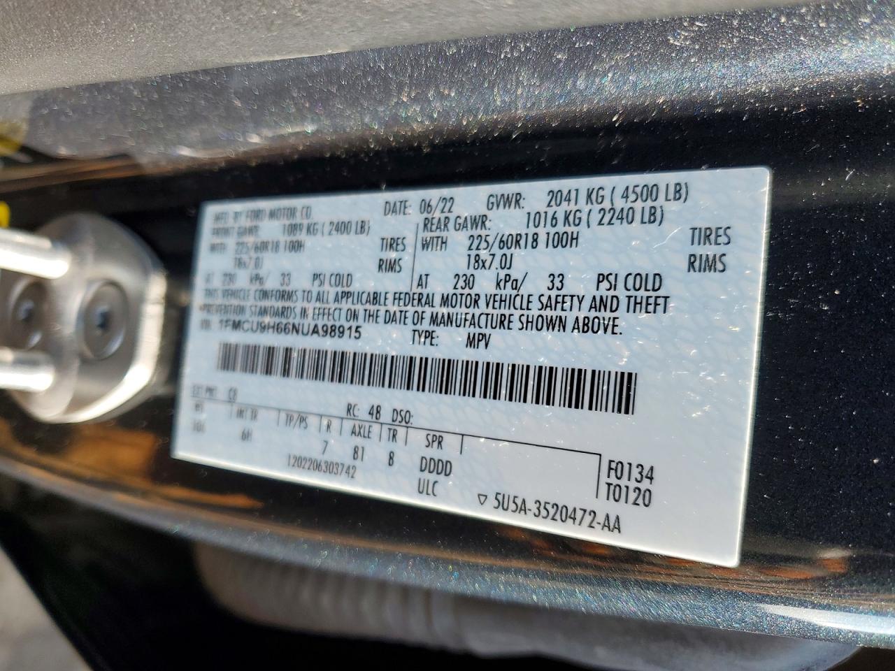 2022 FORD ESCAPE SEL photo 37