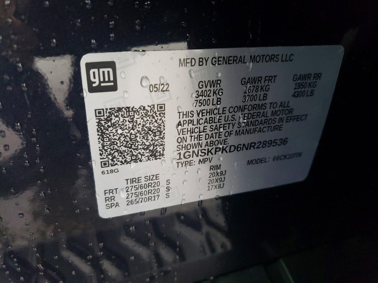 2022 CHEVROLET TAHOE K1500 Z71 photo 13