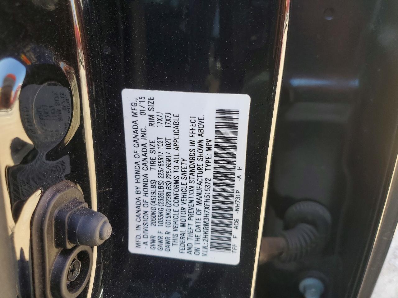 2015 HONDA CR-V EXL photo 23