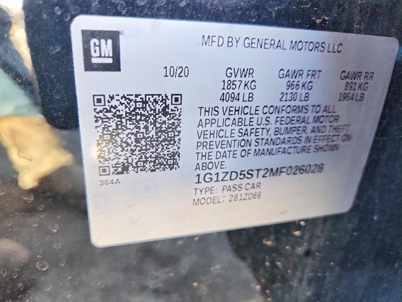 2021 CHEVROLET MALIBU LT photo 23