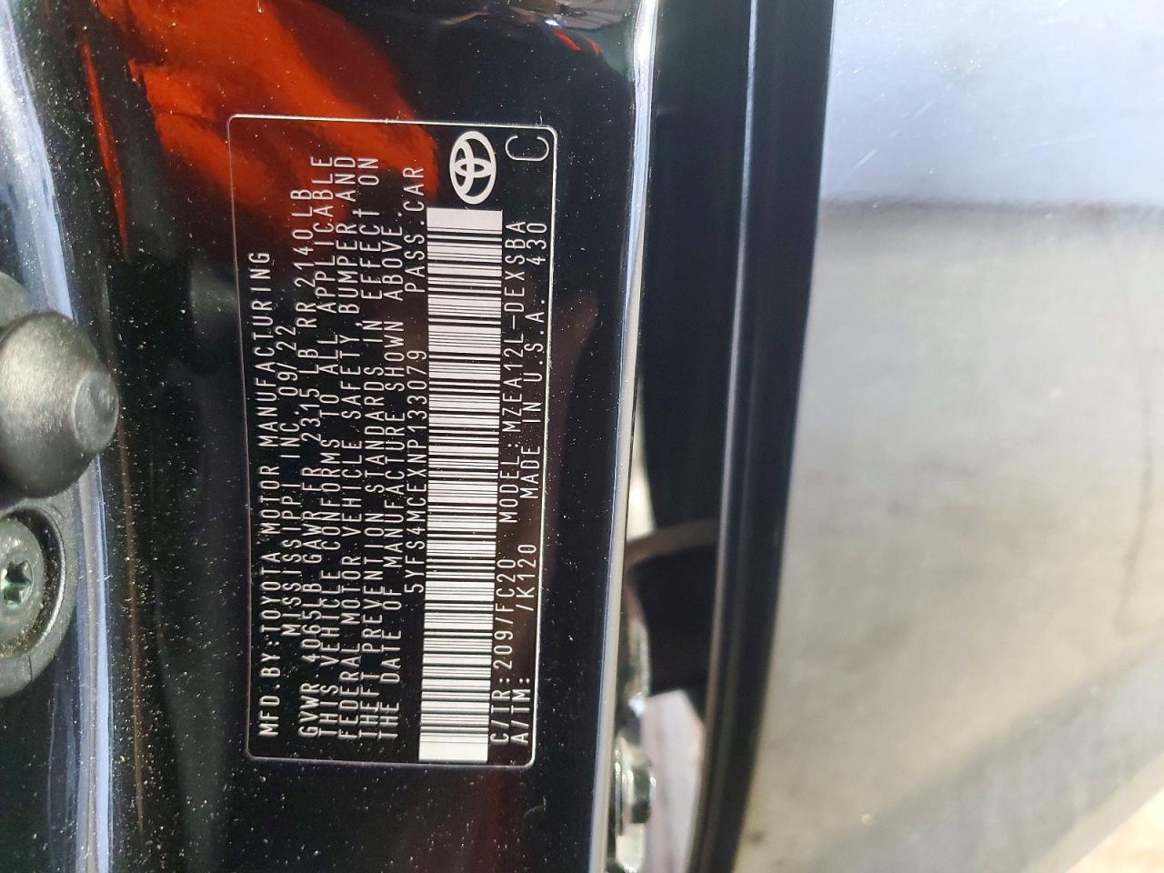 2022 TOYOTA COROLLA SE NIGHTSHADE EDITION photo 34