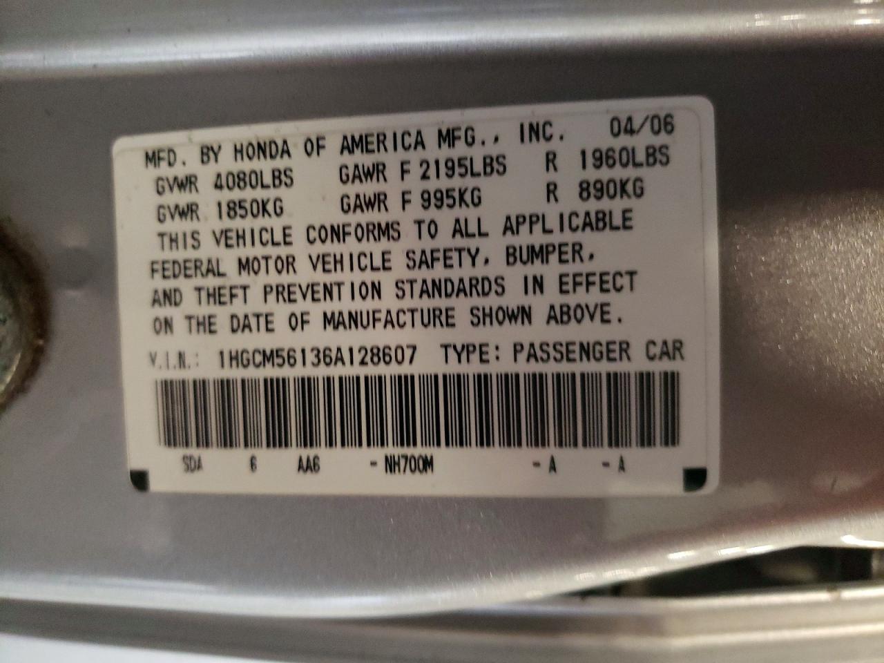 2006 HONDA ACCORD VALUE photo 33