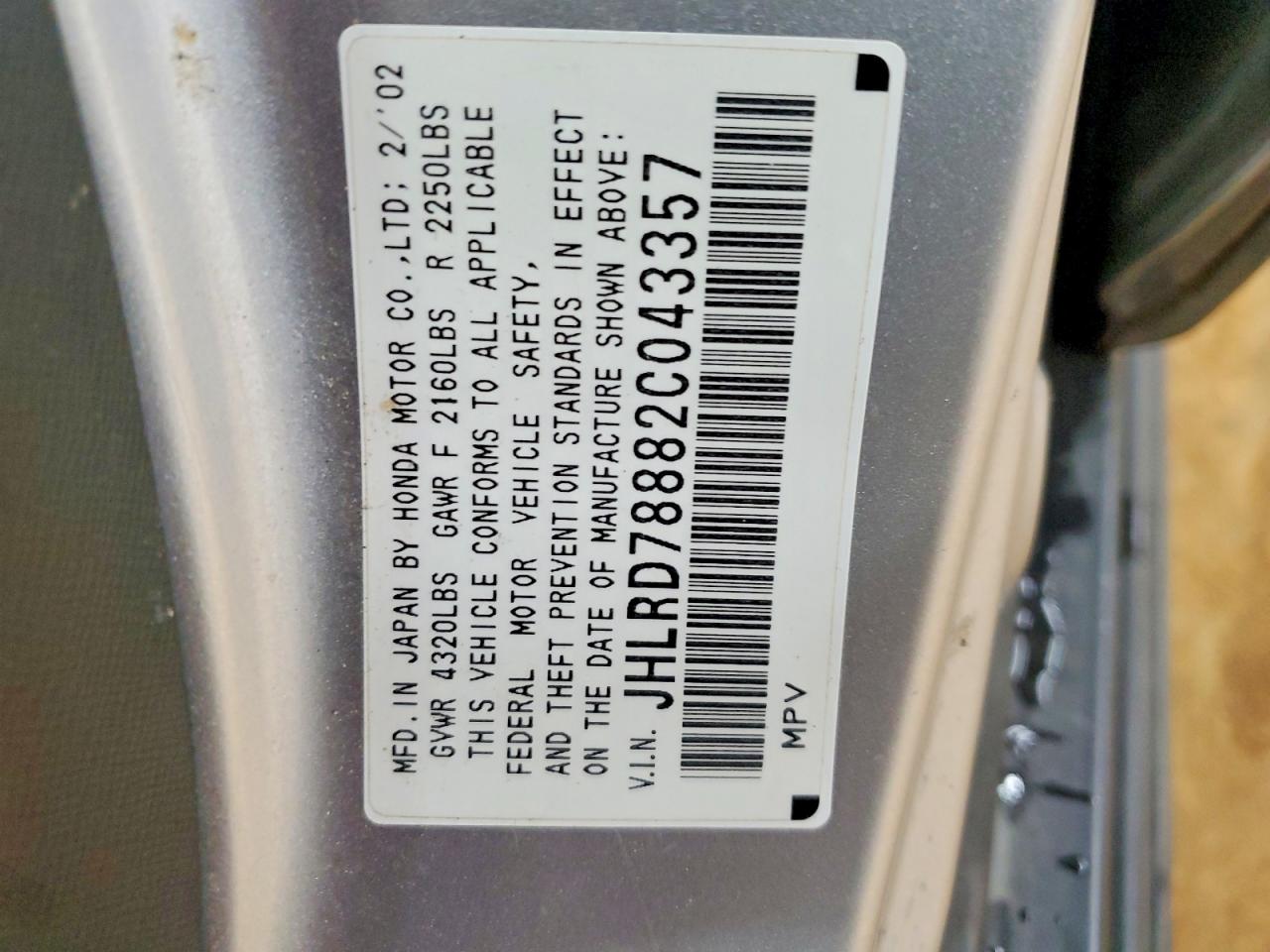 2002 HONDA CR-V EX photo 25