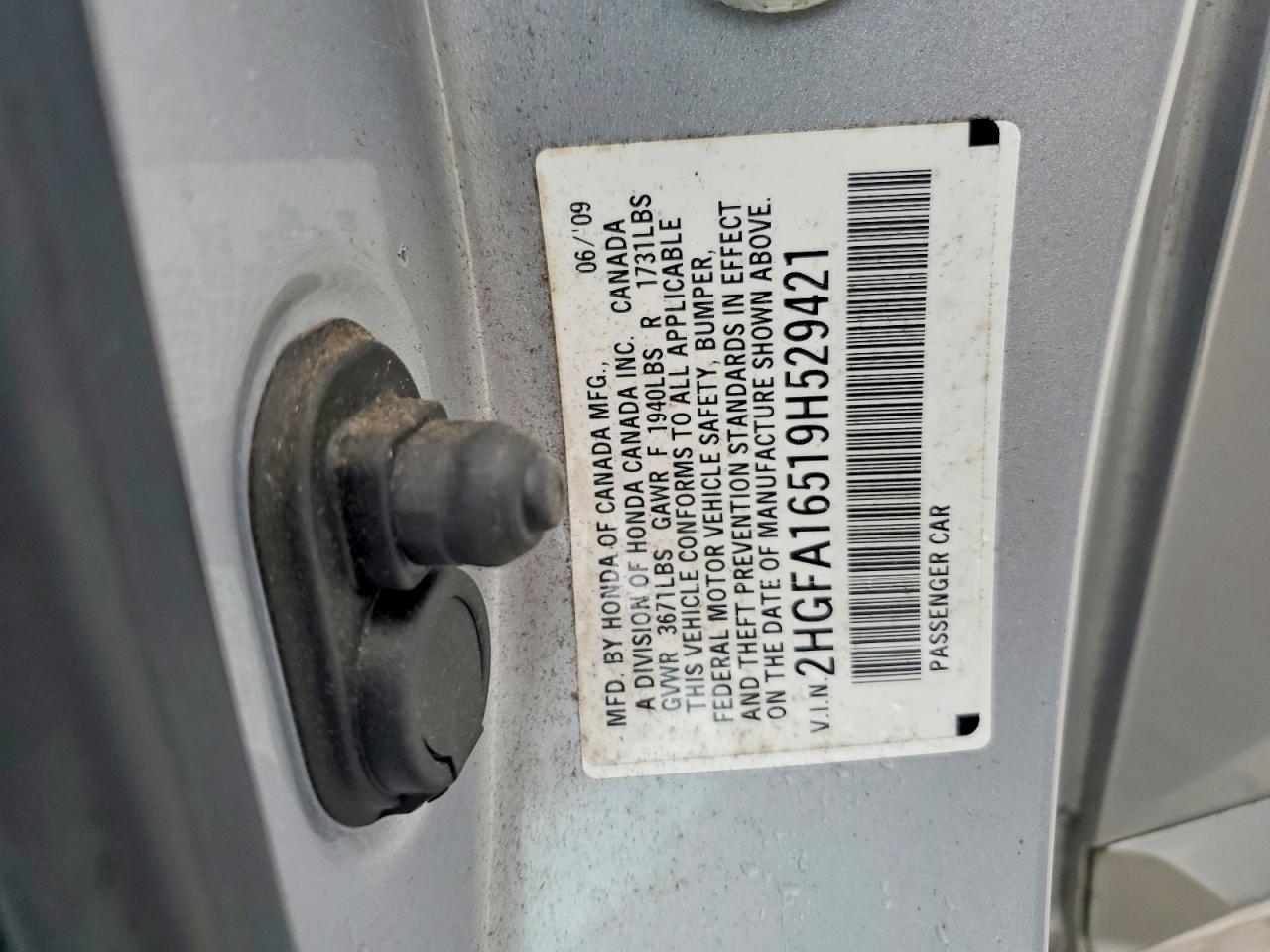 2009 HONDA CIVIC LX photo 25