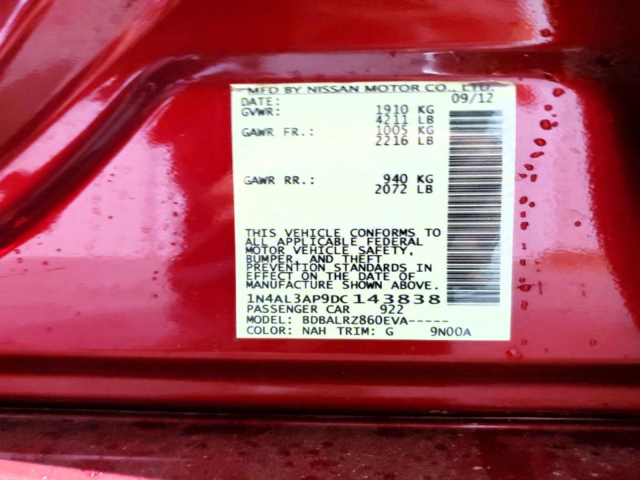 2013 NISSAN ALTIMA 2.5 photo 23