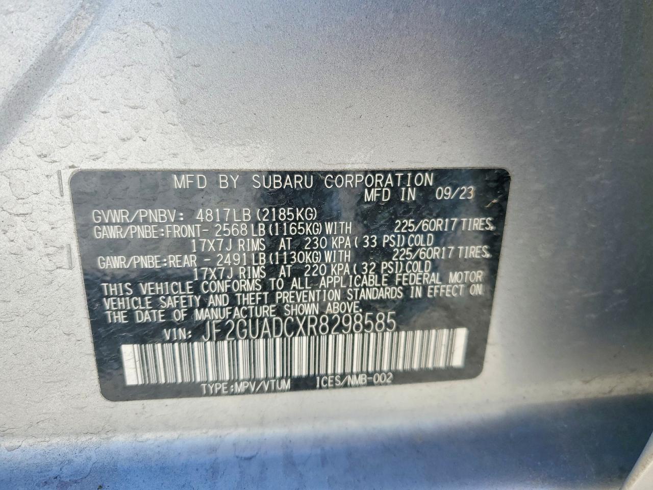 2024 SUBARU CROSSTREK PREMIUM photo 40