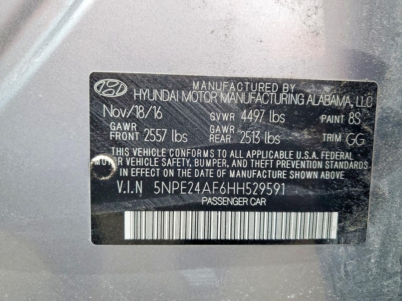 2017 HYUNDAI SONATA BASE photo 34