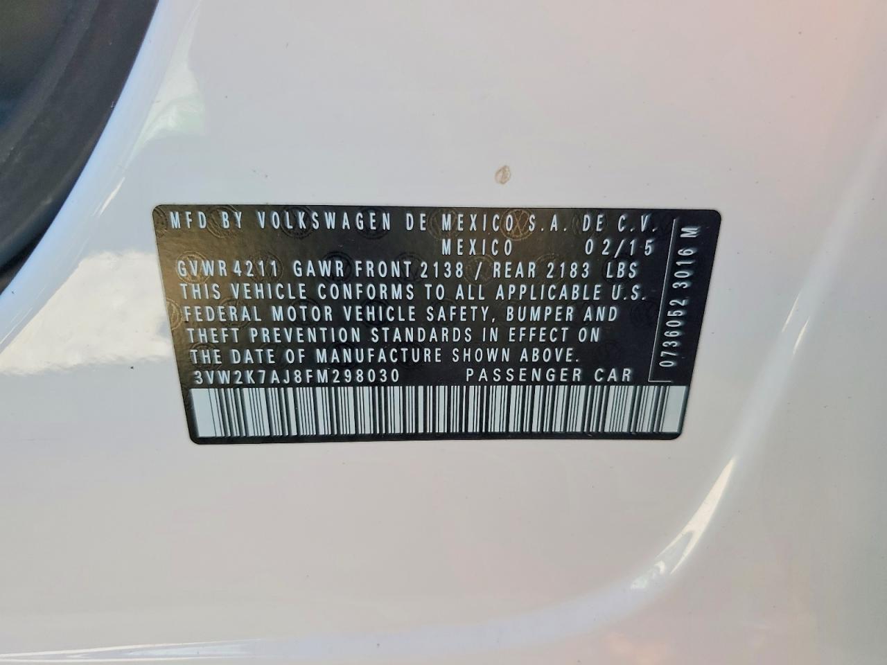 2015 VOLKSWAGEN JETTA BASE photo 25