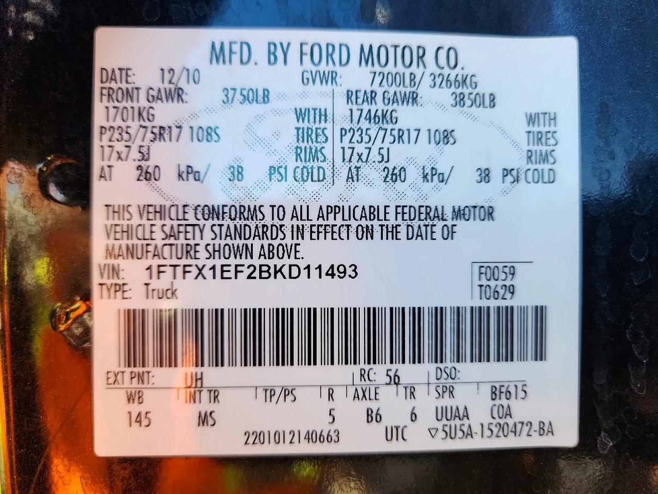 2011 FORD F150 SUPER CAB photo 34