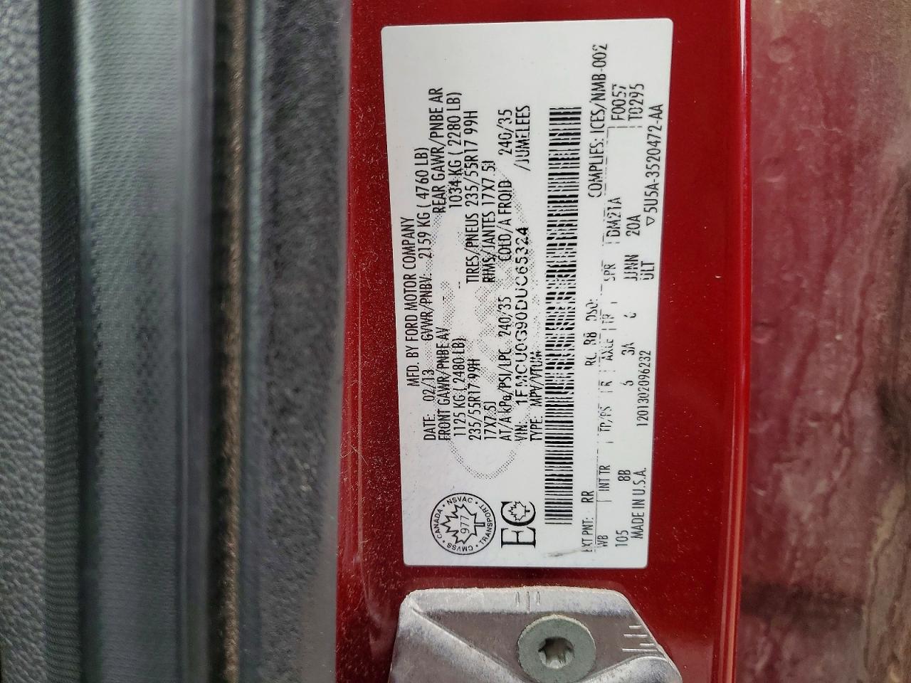 2013 FORD ESCAPE SE photo 14