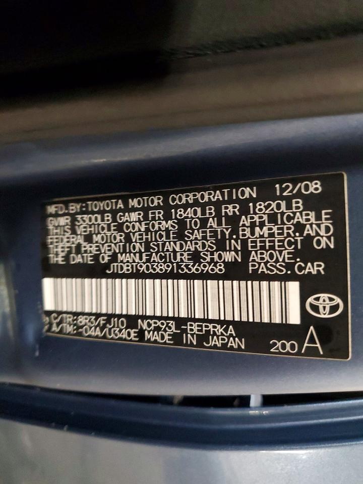 2009 TOYOTA YARIS BASE photo 12