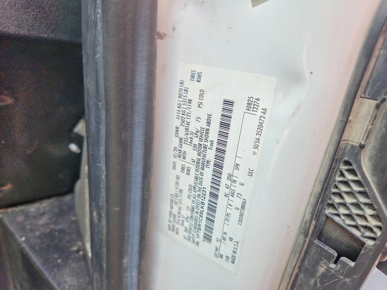 2020 FORD TRANSIT 250 MEDIUM ROOF DELIVERY VAN photo 23