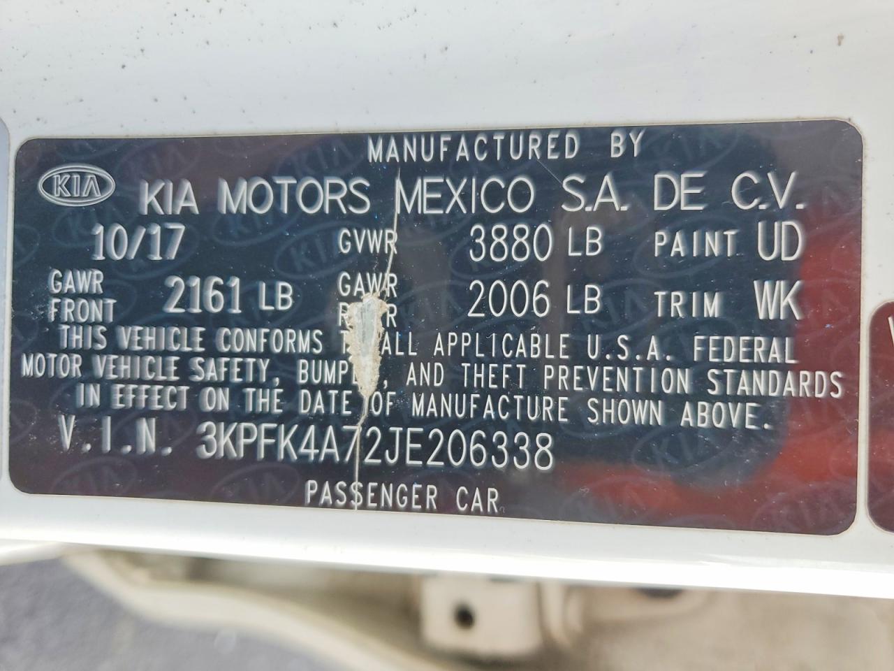 2018 KIA FORTE LX photo 12